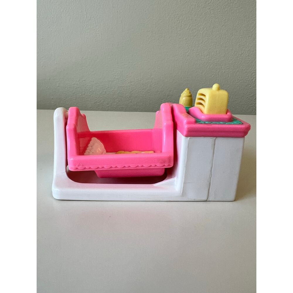 Fisher-Price Vintage Loving Family Talking Crib 1999 Works